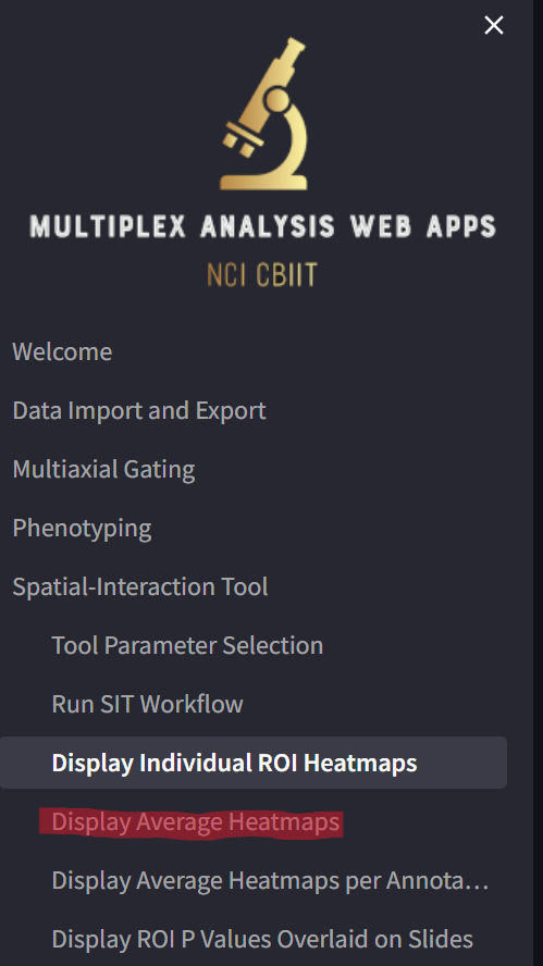 Highlighted Display Average Heatmaps page