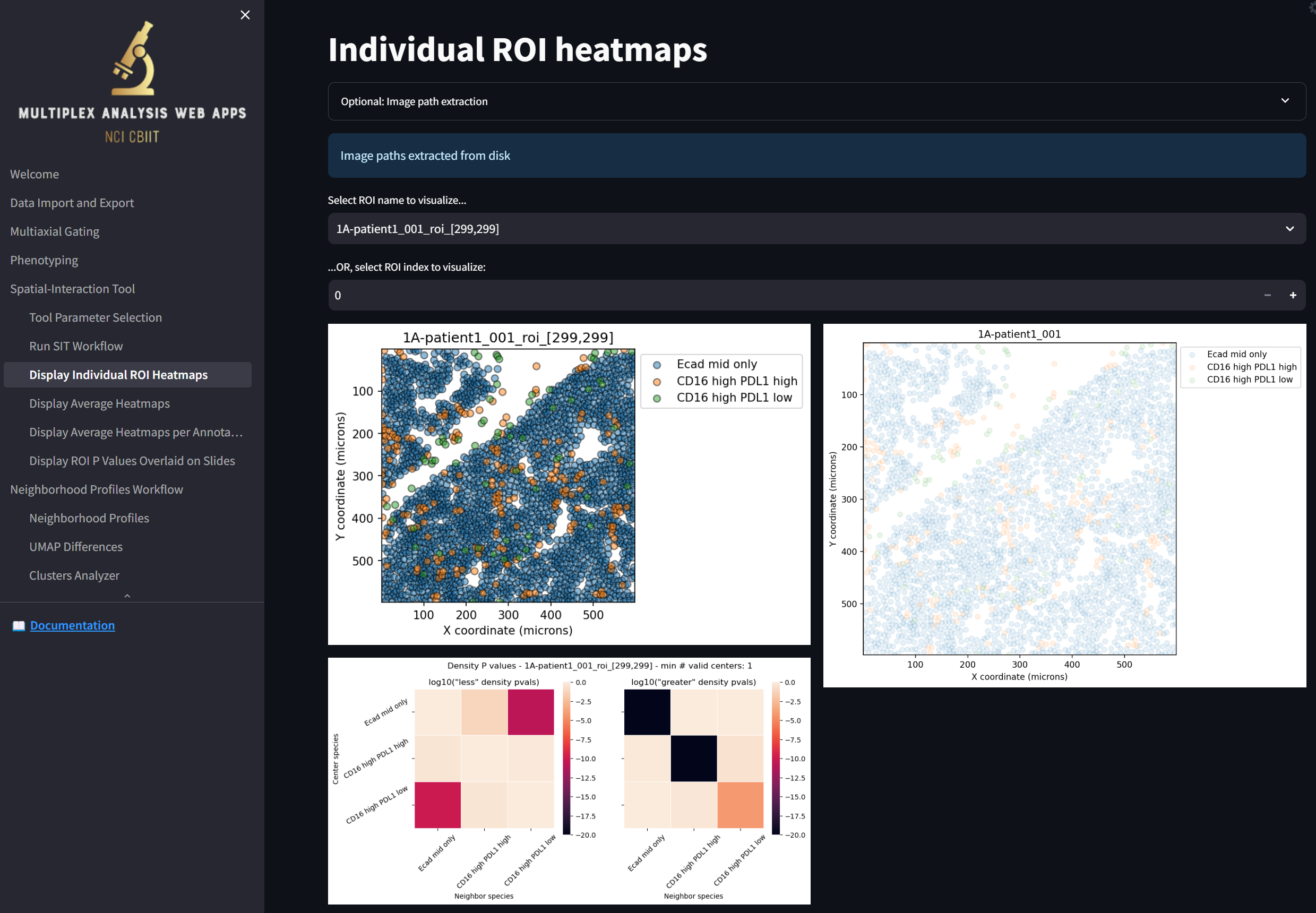 Display Individual ROI Heatmaps page