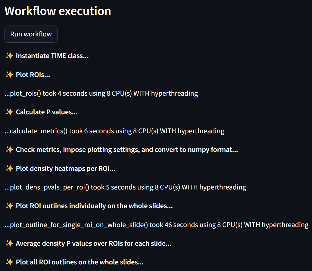 Workflow output